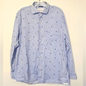Madison Relaxd Cotton Blue Men's Shirt Large EUC